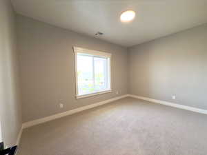 View of carpeted spare room