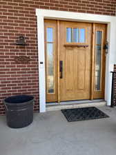 View of doorway to property