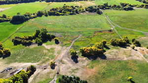 Aerial view featuring a rural view