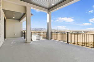 View of patio / terrace with a balcony