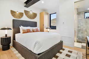 Bedroom featuring light hardwood / wood-style floors