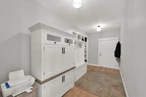 Mudroom off garage to kitchen