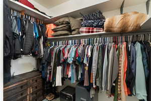 View of walk in closet