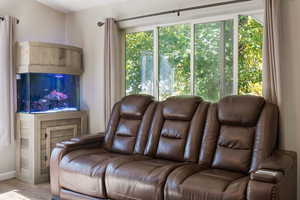 Living room featuring light hardwood / wood-style flooring