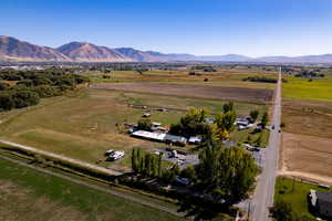 Bird's eye view with a rural view and a mountain view