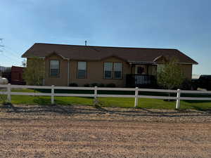 View of front of house with a front yard