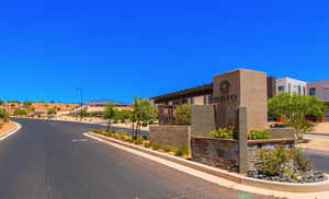 View of street with a mountain view