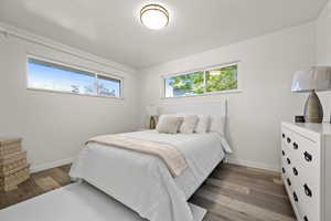 Bedroom featuring hardwood / wood-style flooring