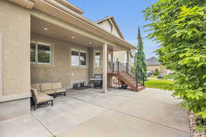 View of patio / terrace featuring a grill