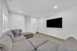 View of carpeted living room