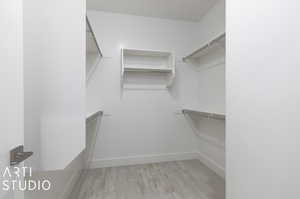 Master bedroom walk in closet