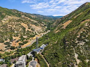 Bird's eye view featuring a mountain view