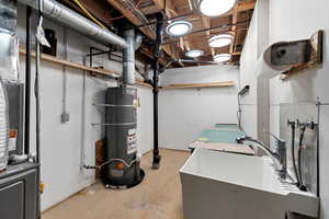 Utility room with water heater