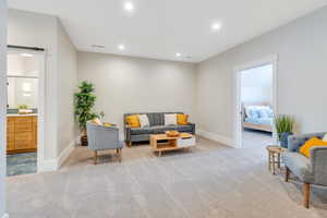 Sitting room in loft area upstairs