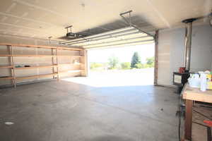 Garage with a Stove and Storage