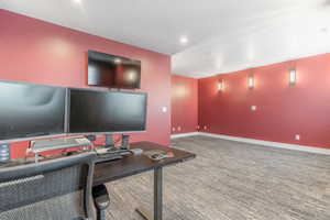 Home office and theater room