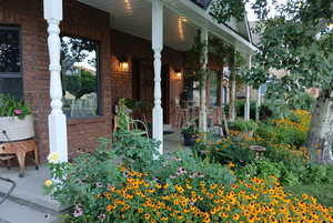 View of patio with covered porch