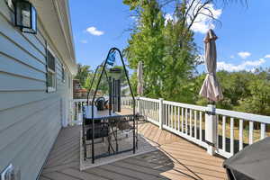 View of wooden deck