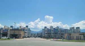 Exterior space with a mountain view