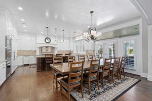 Handscraped Hardwood Flooring & Shiplap Ceiling Detail