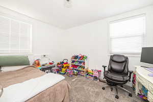 View of carpeted bedroom