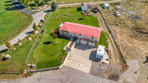 Front top view of lot and home.