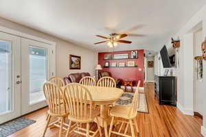 Great room and dining area