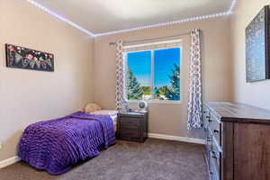 View of carpeted bedroom