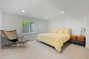 View of carpeted bedroom