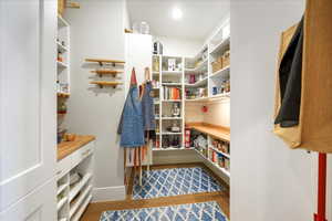 Walk in closet featuring hardwood / wood-style flooring