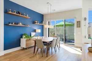 Dining area featuring hardwood / wood-style floors