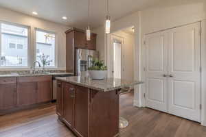 A full double door pantry leaves you with plenty of kitchen storage.