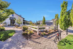 Exterior space featuring a pergola and french doors