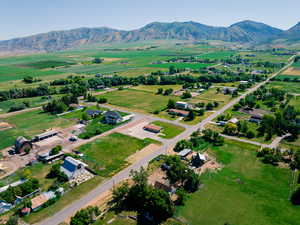 Bird's eye view with a mountain view and a rural view