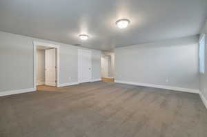 Bedroom featuring carpet floors