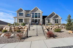 View of craftsman inspired home