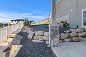 View of yard with a patio area