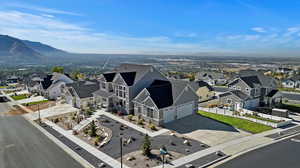 Aerial view featuring a mountain view