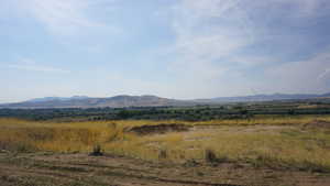 Mountain view with rural landscape