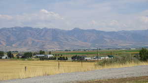 Mountain view with rural landscape