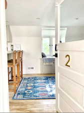 Interior space featuring light hardwood / wood-style floors