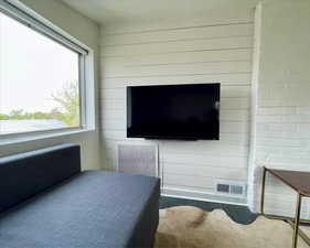 Interior space featuring a textured ceiling