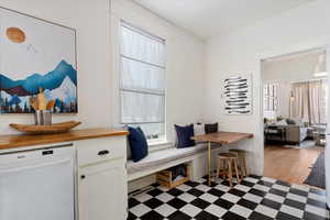 Mudroom featuring dark hardwood / wood-style flooring