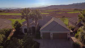 Bird's eye view featuring a mountain view