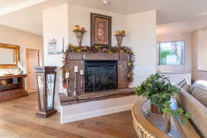 Living room featuring light hardwood / wood-style floors