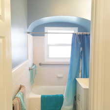 Bathroom with tile walls