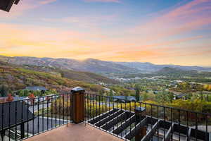 Exterior space with a mountain view