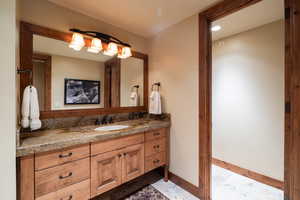 Bathroom featuring vanity