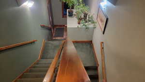 View of stairs going down