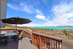 Deck with a water view